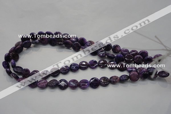 CKU36 15.5 inches 12mm flat round purple kunzite beads wholesale