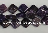 CKU48 15.5 inches 10*10mm diamond purple kunzite beads wholesale