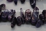 CKU52 15.5 inches 6*12mm - 9*27mm purple kunzite chips beads