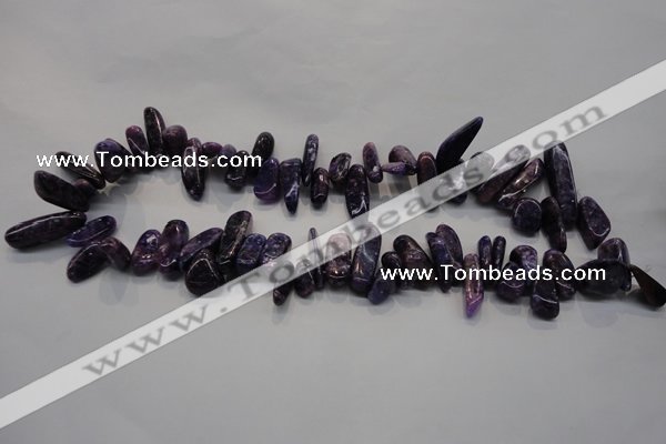 CKU52 15.5 inches 6*12mm - 9*27mm purple kunzite chips beads