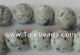 CKW05 15.5 inches 14mm round kiwi jasper gemstone beads