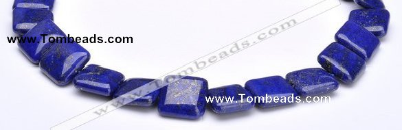 CLA01 15.5 inch 18*18mm square deep blue dyed lapis lazuli beads