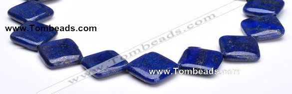 CLA07 24*24mm rhombic deep blue dyed lapis lazuli gemstone beads