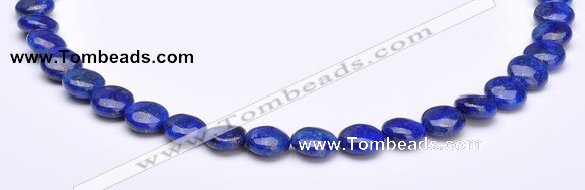 CLA17 10mm flat round deep blue dyed lapis lazuli gemstone beads