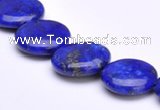 CLA18 16mm coin deep blue dyed lapis lazuli gemstone beads