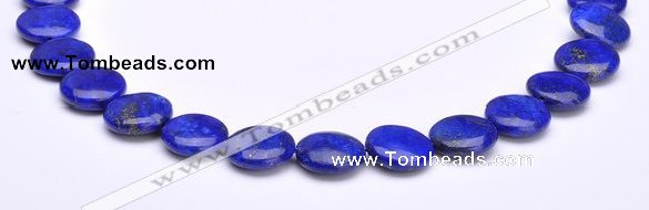 CLA18 16mm coin deep blue dyed lapis lazuli gemstone beads