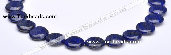 CLA19 18mm coin deep blue dyed lapis lazuli gemstone beads