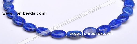 CLA33 12*15mm flat oval deep blue dyed lapis lazuli beads