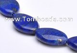 CLA34 13*20mm flat oval deep blue dyed lapis lazuli beads