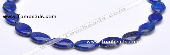 CLA34 13*20mm flat oval deep blue dyed lapis lazuli beads