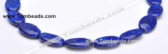 CLA36 flat oval deep blue dyed lapis lazuli 15*25mm beads