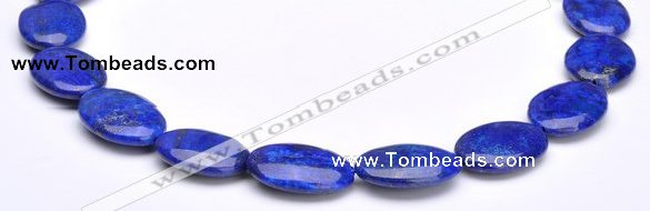 CLA37 18*25mm deep blue dyed lapis lazuli flat oval beads