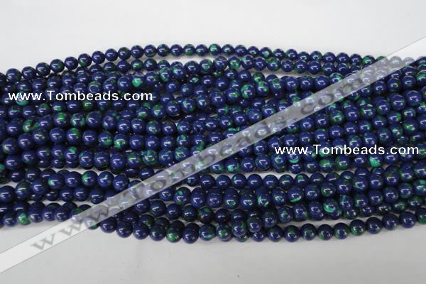 CLA401 15.5 inches 6mm round synthetic lapis lazuli beads