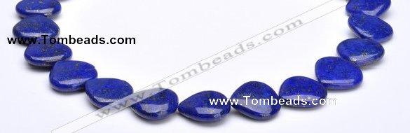 CLA41 20*20mm heart deep blue dyed lapis lazuli beads wholesale