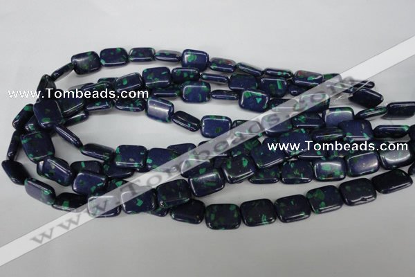 CLA428 15.5 inches 12*16mm rectangle synthetic lapis lazuli beads