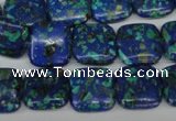 CLA435 15.5 inches 14*14mm square synthetic lapis lazuli beads