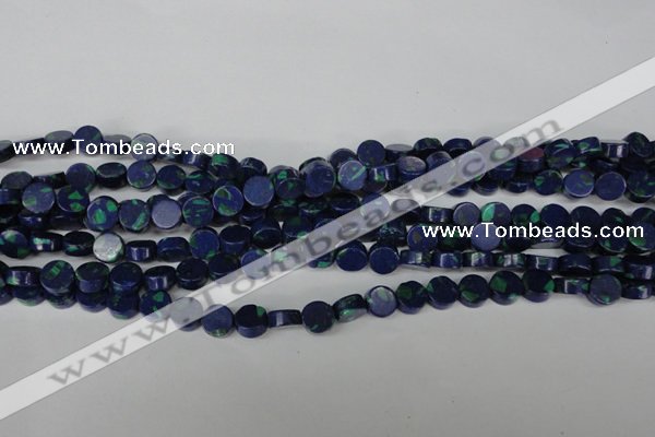 CLA442 15.5 inches 8mm coin synthetic lapis lazuli beads