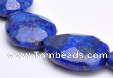 CLA45 19*25mm faceted teardrop deep blue dyed lapis lazuli beads