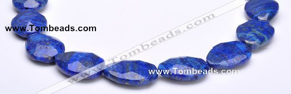 CLA45 19*25mm faceted teardrop deep blue dyed lapis lazuli beads