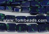 CLA453 15.5 inches 8*10mm rectangle synthetic lapis lazuli beads