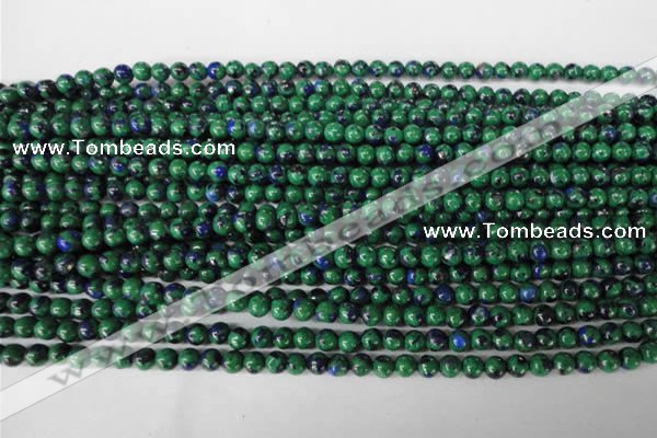 CLA478 15.5 inches 4mm round synthetic lapis lazuli beads