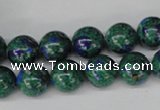 CLA481 15.5 inches 10mm round synthetic lapis lazuli beads