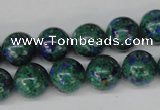 CLA482 15.5 inches 12mm round synthetic lapis lazuli beads