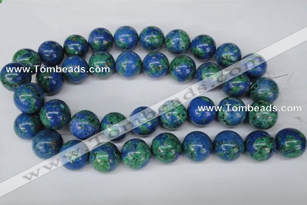 CLA486 15.5 inches 20mm round synthetic lapis lazuli beads