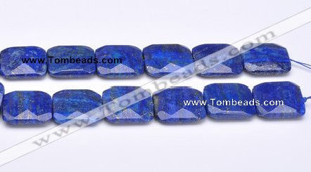 CLA49 Faceted square 25*25mm deep blue dyed lapis lazuli beads