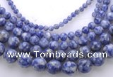 CLA51 Different sizes round mixed color dyed lapis lazuli beads