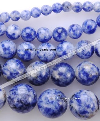 CLA51 Different sizes round mixed color dyed lapis lazuli beads