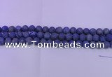 CLA61 15.5 inches 6mm round matte lapis lazuli beads