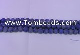 CLA65 15.5 inches 14mm round matte lapis lazuli beads