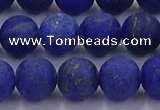 CLA73 15.5 inches 10mm round matte lapis lazuli beads wholesale