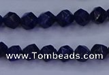 CLA81 15.5 inches 6mm faceted nuggets dyed lapis lazuli beads