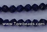 CLA81 15.5 inches 6mm faceted nuggets dyed lapis lazuli beads