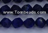 CLA82 15.5 inches 8mm faceted nuggets dyed lapis lazuli beads