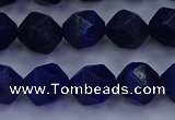 CLA83 15.5 inches 10mm faceted nuggets dyed lapis lazuli beads