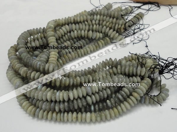 CLB09 16 inches 6*12mm roundel labradorite gemstone beads wholesale