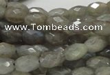 CLB10 16 inches 8*12mm faceted rice labradorite gemstone beads