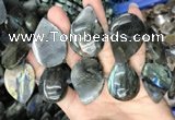 CLB1002 15.5 inches 18*35mm - 25*45mm flat teardrop labradorite beads