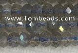CLB1020 15.5 inches 2*4mm faceted rondelle labradorite gemstone beads