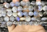 CLB1039 15.5 inches 12mm faceted coin labradorite beads wholesale