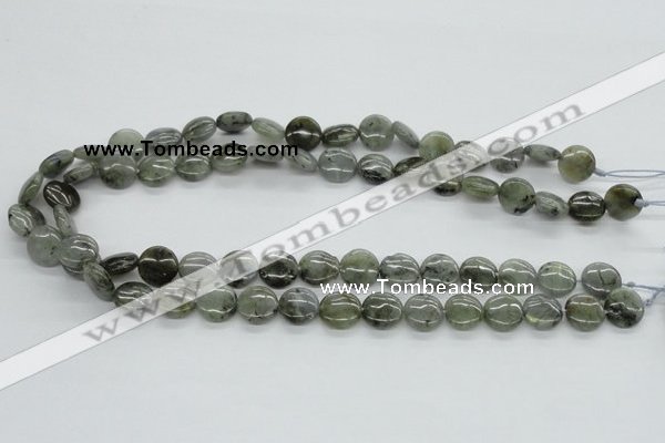 CLB105 15.5 inches 12mm flat round labradorite gemstone beads wholesale