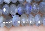 CLB1053 15.5 inches 5*8mm faceted rondelle labradorite gemstone beads