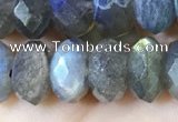 CLB1054 15.5 inches 6*10mm faceted rondelle labradorite gemstone beads