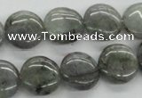 CLB106 15.5 inches 14mm flat round labradorite gemstone beads wholesale