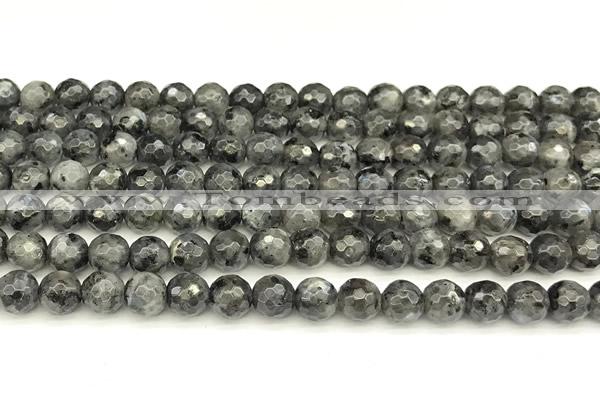 CLB1130 15 inches 6mm faceted round black labradorite beads
