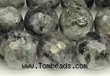 CLB1132 15 inches 10mm faceted round black labradorite beads