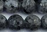 CLB1177 15 inches 10mm faceted round black labradorite beads